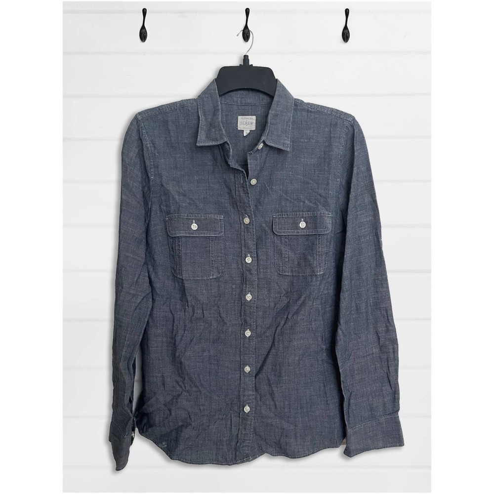 J.Crew Denim Chambray Button Down Shirt Size S